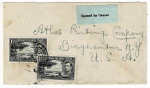 Cayman Islands 1941 Georgetown cancel on cover to the U.S., censored