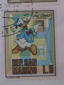 ​SANMARINO-1970 SC# 736-40 FDC-WALT DISNEY CARTOON S-MINT FDC VERY FINE.