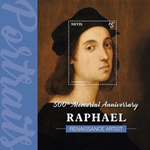 Nevis 2020 - Raphael Renaissance Artist - Souvenir Stamp Sheet - #2016 - MNH