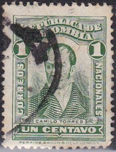 Colombia 1917 SC #340 Torres Stamp 1c Used.