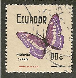 Ecuador  Scott   803     Butterfly     Used