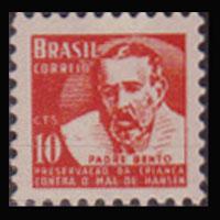 BRAZIL 1957 - Scott# RA6 Father Pacheco 10c NH