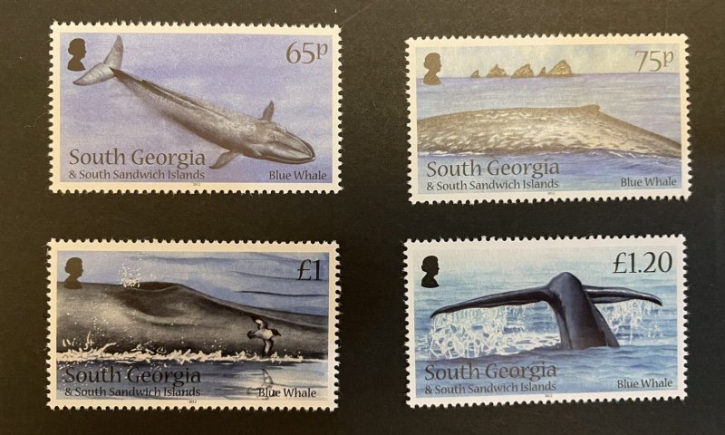 South Georgia: 2012 Blue Whales,  MNH set