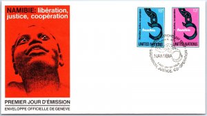 UN UNITED NATIONS FIRST DAY COVER NAMIBIA LIBERATION JUSTICE COOPERATION 1978 #8