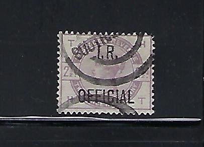 GREAT BRITAIN SCOTT #O5 1882-85  2 1/2P (LILAC) I.R. OFFICIAL - USED