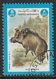 1984 Afghanistan - Sc 1082 - used VF - 1 single - Wild boar