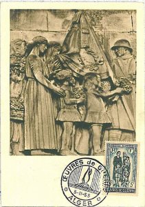 38763 - ALGERIA - POSTAL HISTORY - MAXIMUM CARD 1955 - MILITARY-