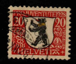 Switzerland Scott B47 Used St. Gallen coat of Arms stamp