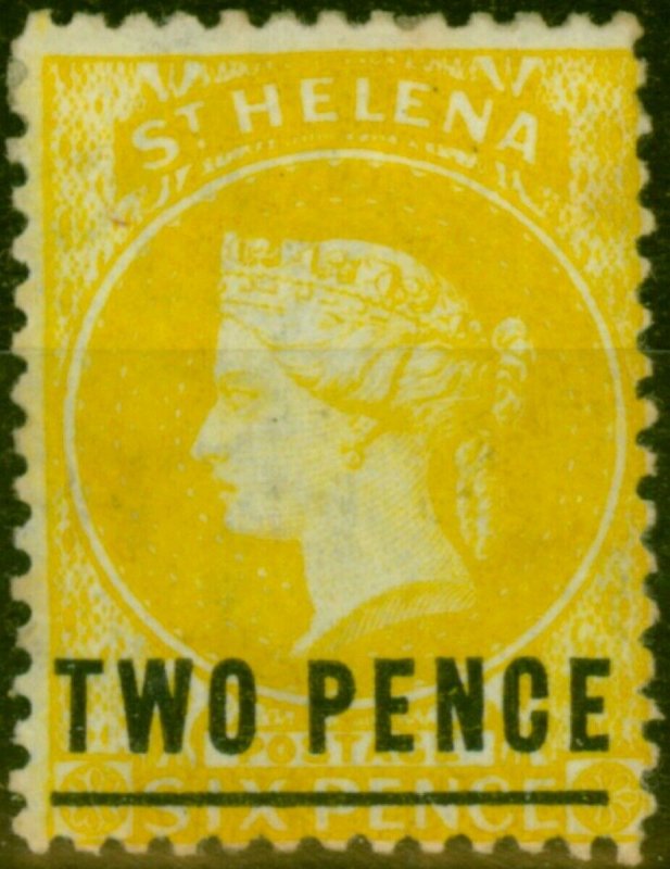 St Helena 1873 2d Yellow SG10 Type C Fine Mtd Mint