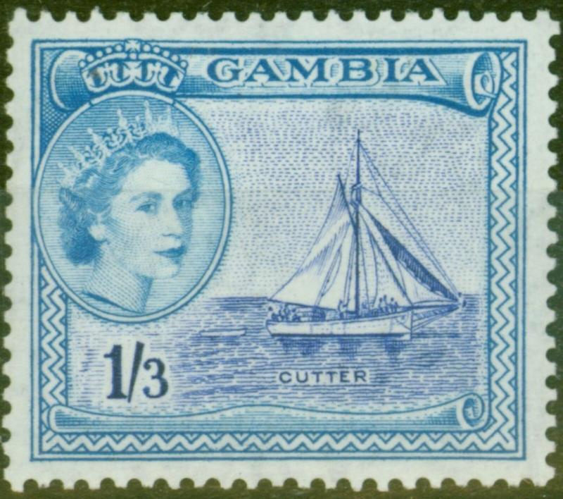 Gambia 1953 1s3d Ultramarine & Pale Blue SG179 V.F MNH