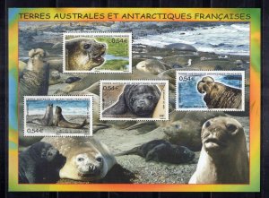 FSAT TAAF 406 MNH Seals Wildlife Marine Life Polar Antarctic ZAYIX FSA-L0023M