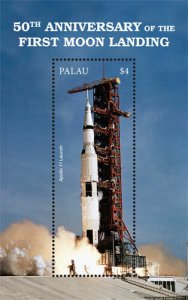 Palau 2018 - Moon Landing, 50th Anniversary - Souvenir Sheet - Scott 1390 - MNH