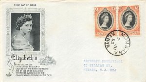 KENYA QUEEN ELIZABETH II CORONATION 1953 FDC - Artcraft