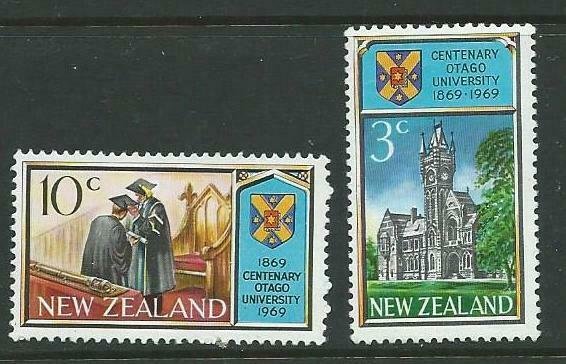 NEW ZEALAND SG897/8 1969 OTAGO UNIVERSITY  MNH