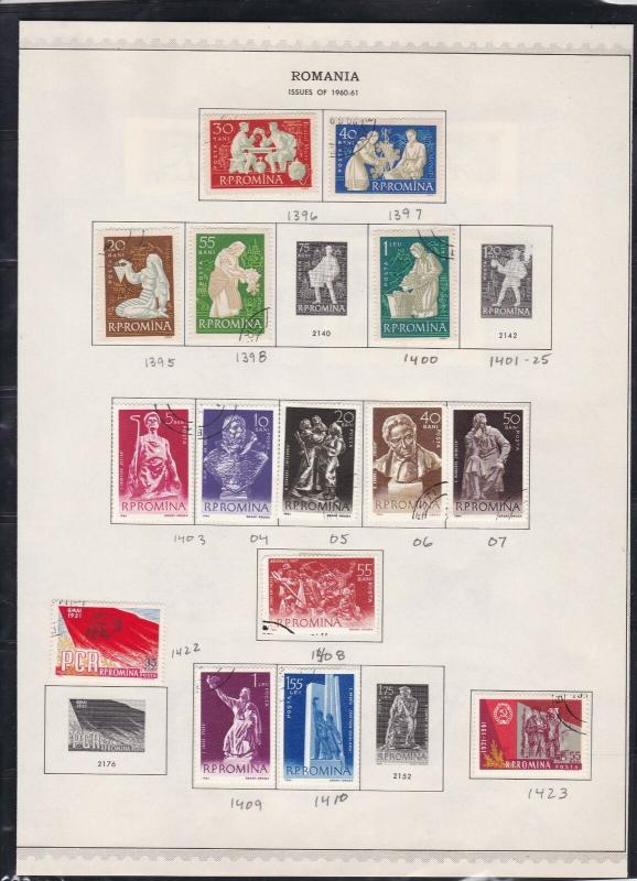 romania issues of 1960-61 stamps page ref 18289