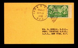 1938 Ham & R O RPO Card 443-B-1 - L19522