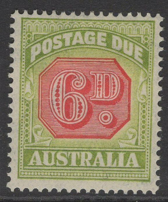 AUSTRALIA SGD117 1938 6d CARMINE & GREEN MTD MINT