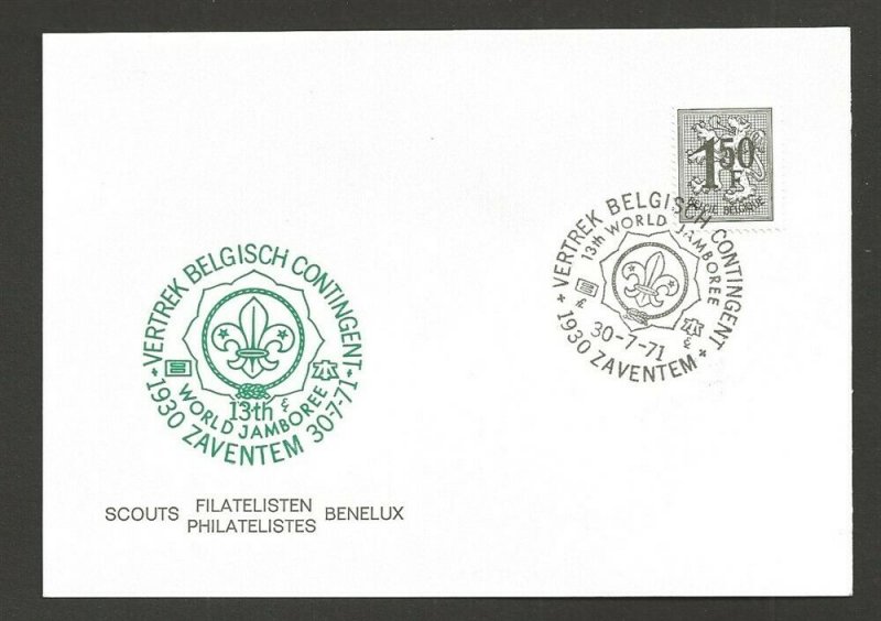 1971  Boy Scouts Belgium World Jamboree Japan cancel