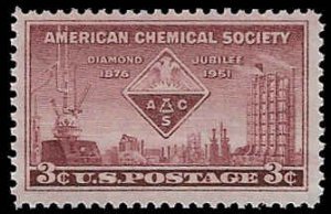 U.S. #1002 MNH; 3c American Chemical Society (1951)