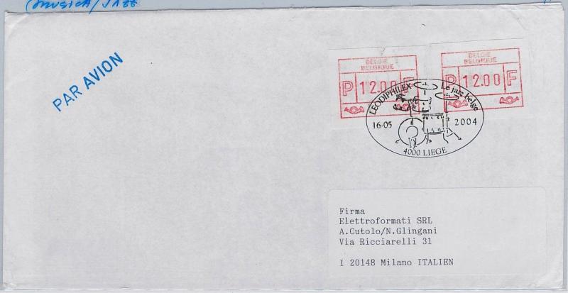 MUSIC  - BELGIUM -  POSTAL HISTORY - POSTMARK on COVER to ITALY - 2004