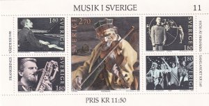 SA22n Sweden 1979 Swedih Music MNG minisheet