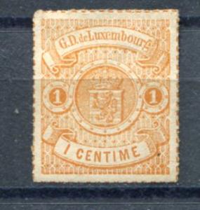 Luxembourg Sc#18 Unused 1c Coat of arms (1865)