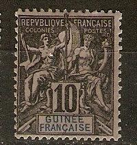 French Guinea 5 Y&T 5 MLH F/VF 1892 SCV $8.00