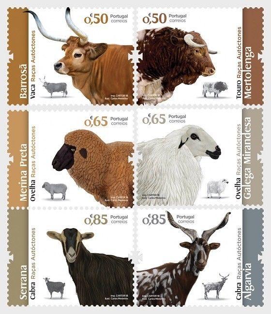 H01 Portugal 2018 Animals Autochthonous Breeds MNH Postfrisch