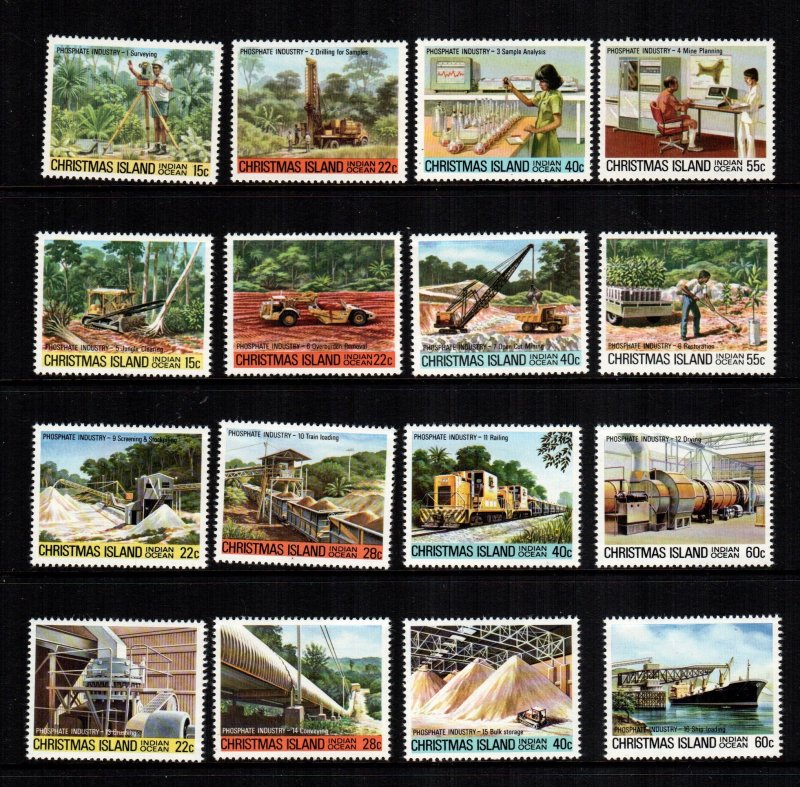 Christmas islands  95 - 110  MNH cat $ 6.00