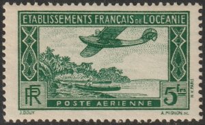 French Polynesia 1934 Sc C1 air post MNH**