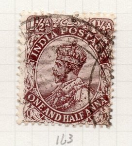 India 1911 GV Early Issue Fine Used 1.5a. NW-204045