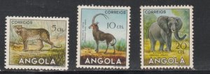 Angola # 362-364, Wild Animals, Partial Set, Mint Hinged, 1/3 Cat.