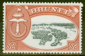 Brunei 1970 $2 Black & Scarlet SG130 V.F MNH