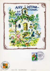 French Andorra 1979 Sc#272 International Year of the Child (ICY) Special  FDC !!