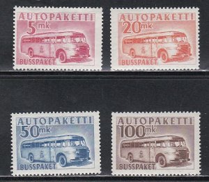 Finland # Q6-9, Parcel Post - Mail Bus, Mint Hinged, 1/3 Cat.
