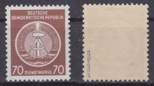 DDR 1954 Official Sc#O16 Mi#D16XII mnh signed Schönherr