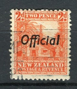 NEW ZEALAND; 1930s early OFFICIAL Pictorial issue fine used 2d. value