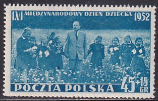 Poland 1952 Sc B74 International Childrens Day President Bierut Stamp MNH