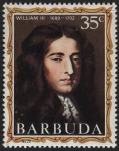 Barbuda 71 (mh) 35c English monarchs: William III (1970)