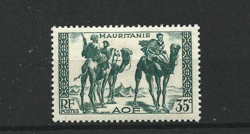 MAURITANIA  1938 - 40  35C  BLUE GREEN            MH 