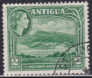 Antigua 109 Used 1953 Nelsons Dockyard 2¢
