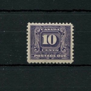 J10 postage due 10c VF MNH CAT $320, scarce Canada mint