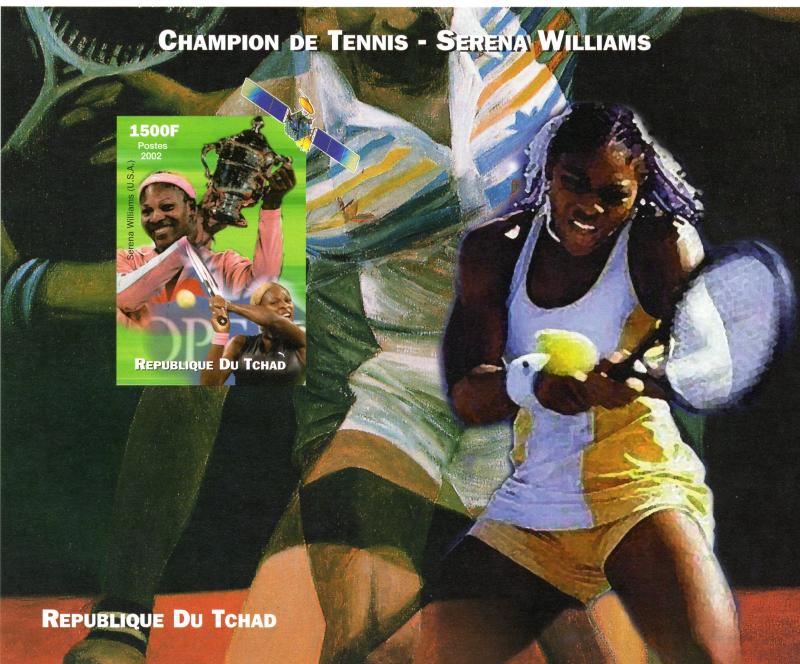 Chad 2002 Serena Williams Champion of Tennis S/S Imperforated MNH VF