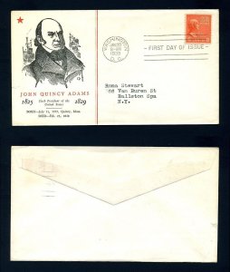 # 846 First Day Cover addressed with LinPrint cachet dated 1-20-1939