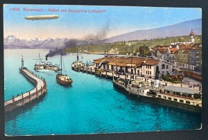 1915 Rorschach Germany Picture postcard Cover Port With Zeppelin Airship