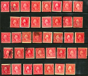 U.S. #444 MINT/USED SET OG NH/LH/HR