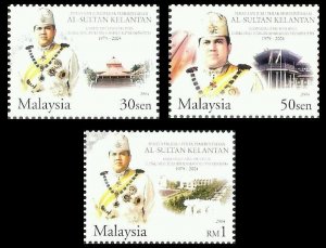 *FREE SHIP Silver Jubilee Sultan Kelantan Malaysia 2004 Royal King (stamp) MNH