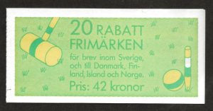 SWEDEN SC# 1748a  COMP BKLT/20    FVF/MOG 1989