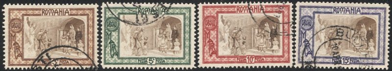 ROMANIA Sc B17-20  Used  VF set of four