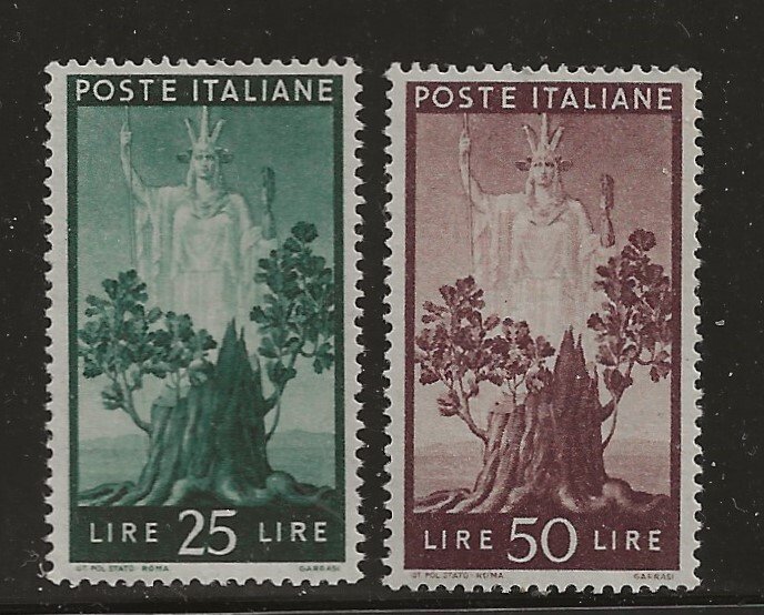 Italy 475-76    1947  set 2  vf mint  nh